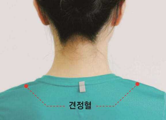 승모근 지압점